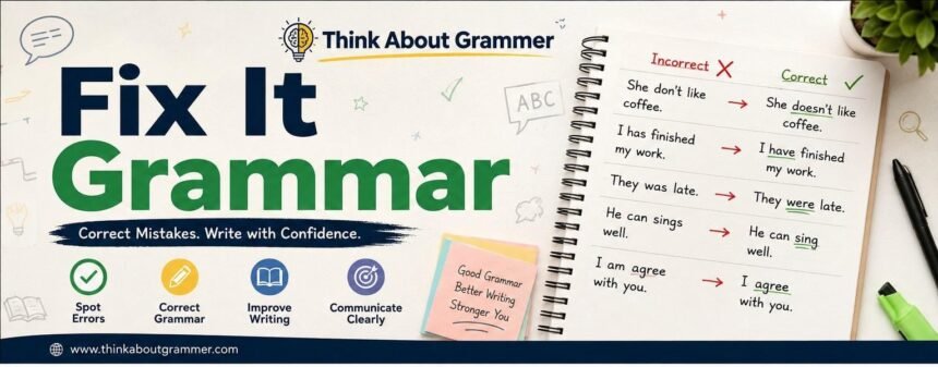 Fix it grammar